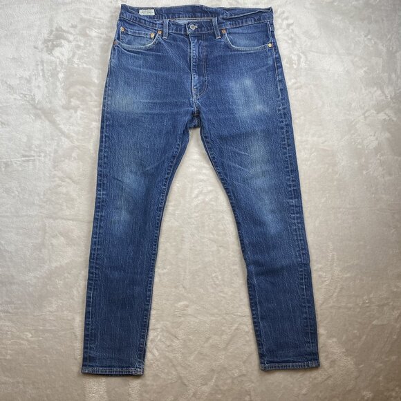 Levis Premium Mens Slim Fit Jeans Medium Wash Size 33x32 Denim Pants - Picture 1 of 8